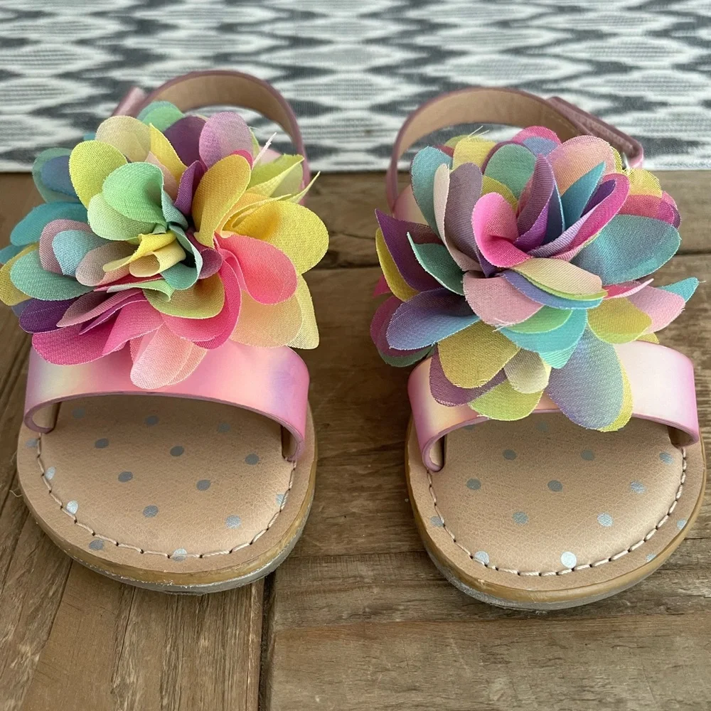Cat & Jack: Toddler Pink and Yellow Floral Sandals